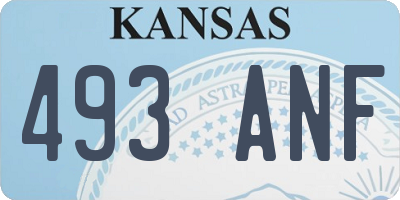 KS license plate 493ANF