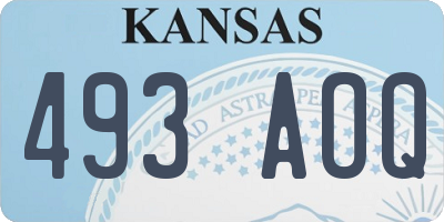 KS license plate 493AOQ