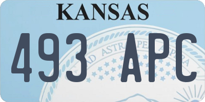 KS license plate 493APC