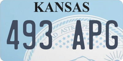 KS license plate 493APG