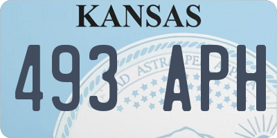 KS license plate 493APH