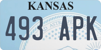 KS license plate 493APK