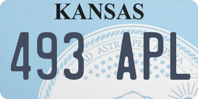 KS license plate 493APL