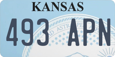 KS license plate 493APN