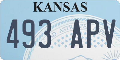 KS license plate 493APV