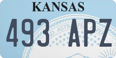 KS license plate 493APZ