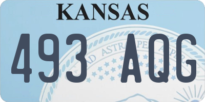 KS license plate 493AQG