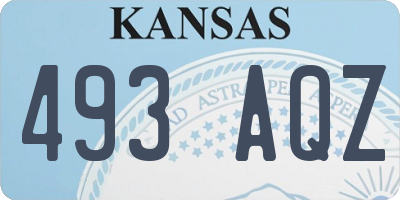 KS license plate 493AQZ