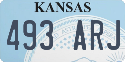 KS license plate 493ARJ