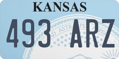 KS license plate 493ARZ