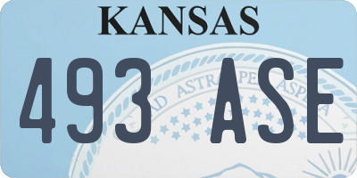 KS license plate 493ASE
