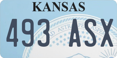 KS license plate 493ASX