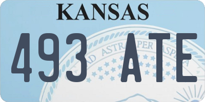 KS license plate 493ATE