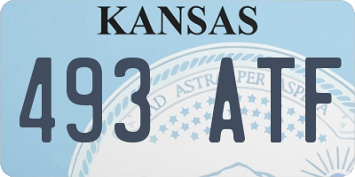 KS license plate 493ATF