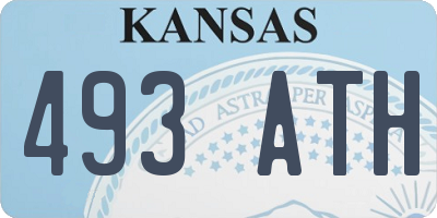 KS license plate 493ATH