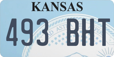 KS license plate 493BHT