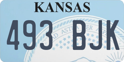 KS license plate 493BJK