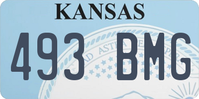 KS license plate 493BMG