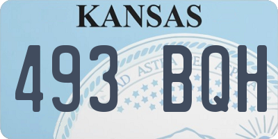 KS license plate 493BQH