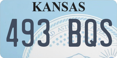 KS license plate 493BQS