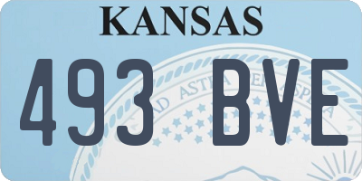 KS license plate 493BVE