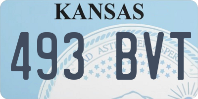KS license plate 493BVT