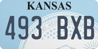 KS license plate 493BXB