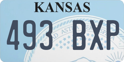 KS license plate 493BXP