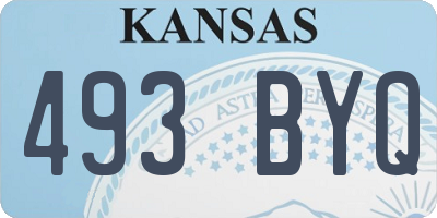 KS license plate 493BYQ
