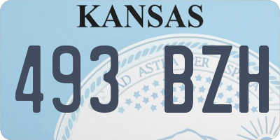 KS license plate 493BZH