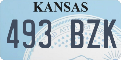 KS license plate 493BZK