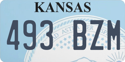 KS license plate 493BZM