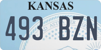 KS license plate 493BZN
