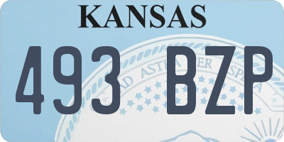 KS license plate 493BZP