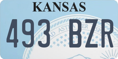 KS license plate 493BZR