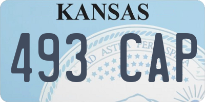 KS license plate 493CAP