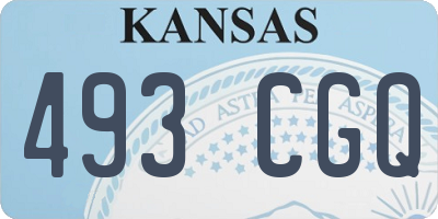 KS license plate 493CGQ