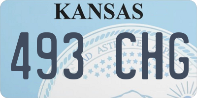 KS license plate 493CHG