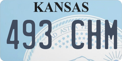 KS license plate 493CHM
