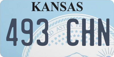 KS license plate 493CHN