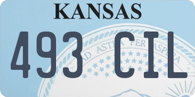 KS license plate 493CIL