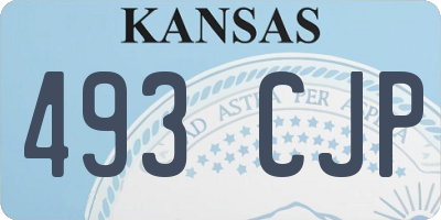 KS license plate 493CJP