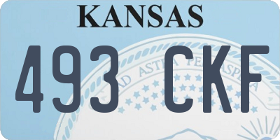 KS license plate 493CKF
