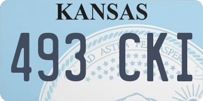KS license plate 493CKI