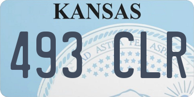 KS license plate 493CLR