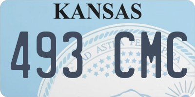 KS license plate 493CMC