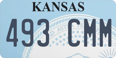 KS license plate 493CMM