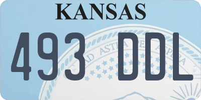 KS license plate 493DDL