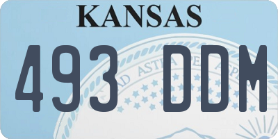 KS license plate 493DDM