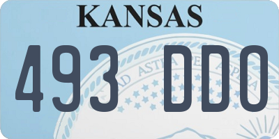KS license plate 493DDO